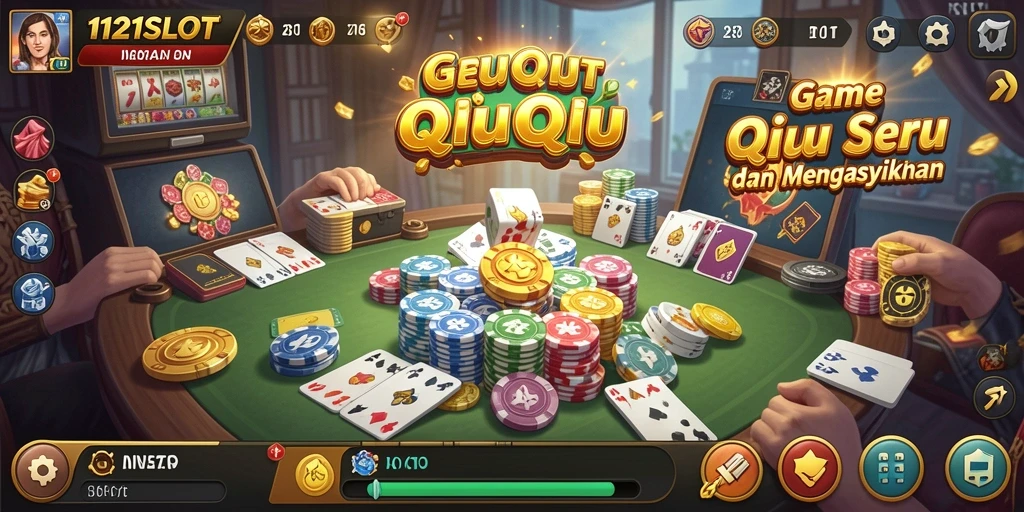 Tampilan menarik gameplay QiuQiu di 1121SLOT.