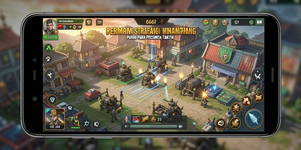 Tampilan gameplay strategis yang mendebarkan dari 666I.