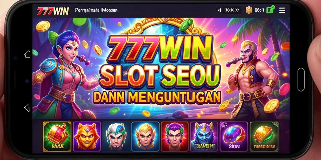 Tampilan gameplay menarik dari 777WIN dengan berbagai tema slot.