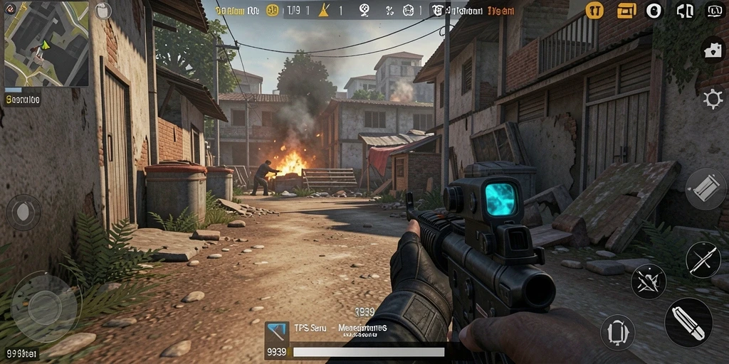 Tampilan gameplay mendebarkan khas TPS di 9939.