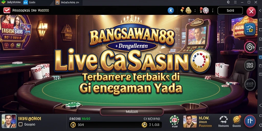 Tampilan gameplay Live Casino yang mendebarkan di BANGSAWAN88.