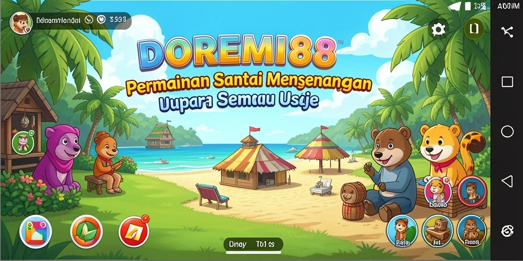 Screenshot gameplay DOREMI88 menampilkan suasana yang ceria dan gameplay menarik.