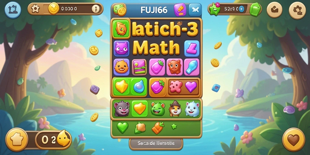 Tangkapan layar gameplay FUJI66 yang menampilkan keseruan mencocokkan objek.
