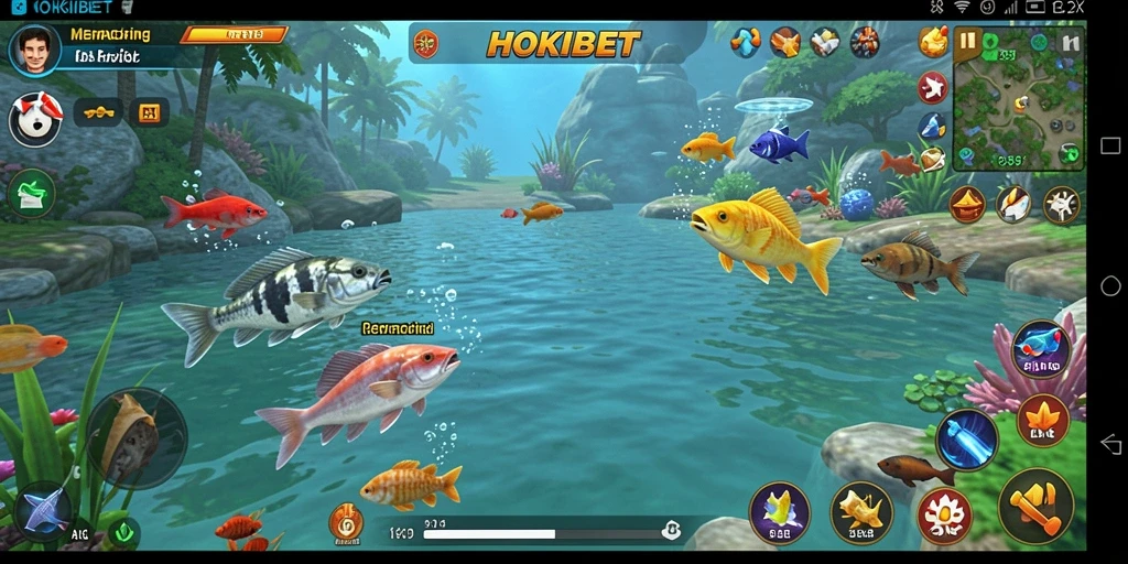 Tampilan gameplay HOKIBET yang seru dan penuh aksi memancing.