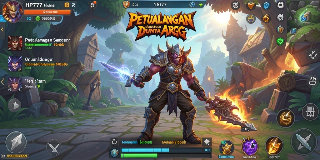 Screenshot gameplay ARPG yang menunjukkan aksi pertempuran seru.