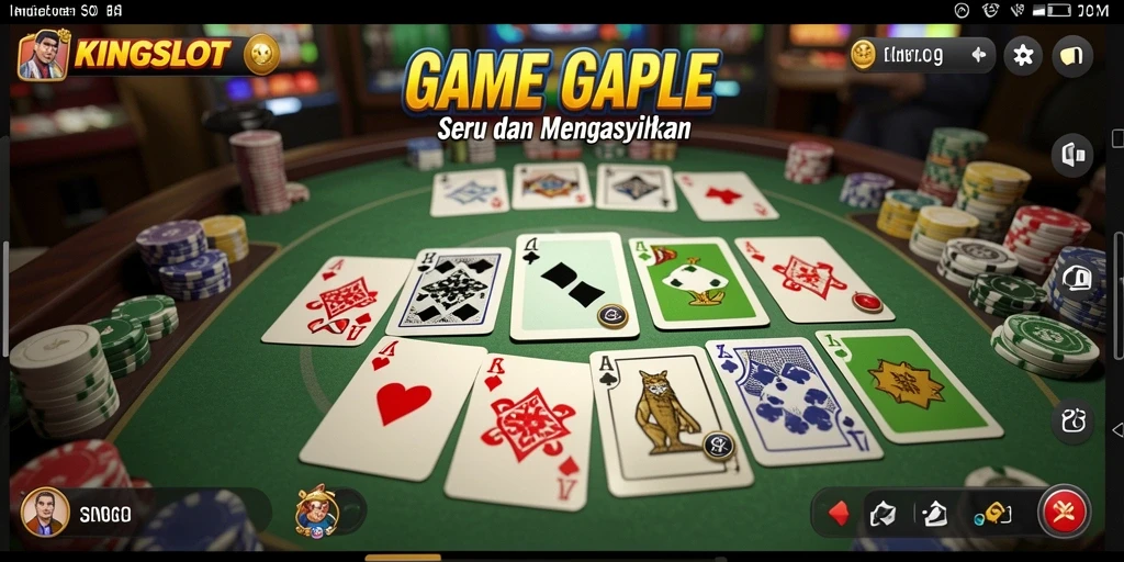 Tampilan gameplay Gaple yang menarik dan interaktif di KINGSLOT.