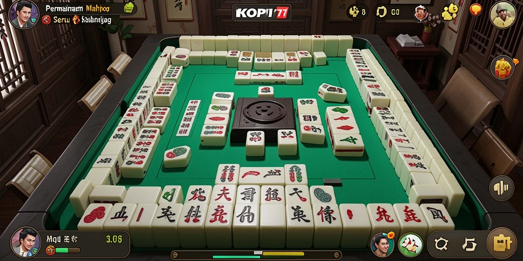 Screenshot KOPI77 menampilkan gameplay Mahjong yang menarik dan interaktif.