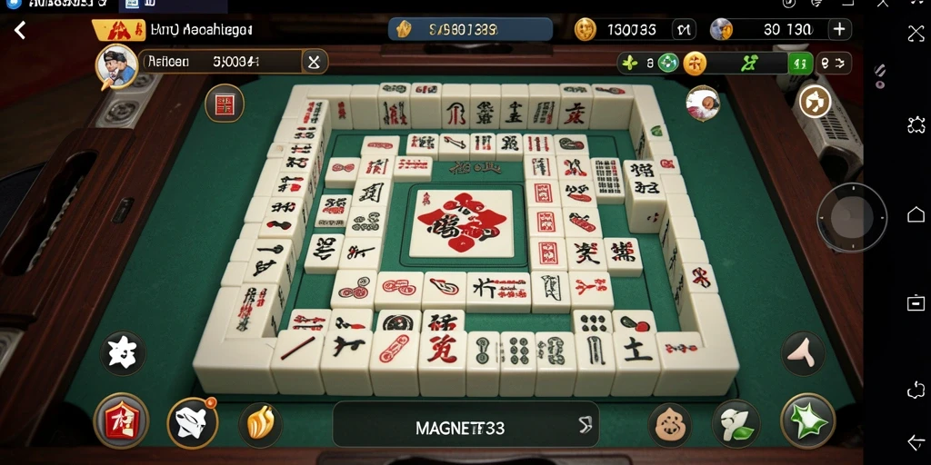 Tangkapan layar gameplay <strong>MAGNET33</strong> menampilkan papan Mahjong yang penuh tantangan.