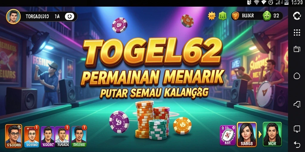 Tampilan gameplay TOGEL62 yang seru dan interaktif.