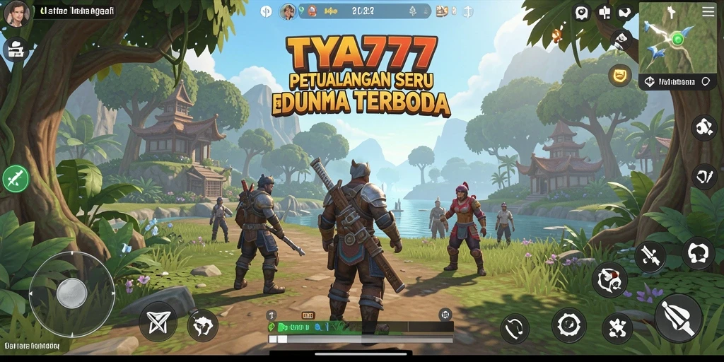 Screenshot gameplay TYA777 yang menunjukkan aksi di dunia terbuka.