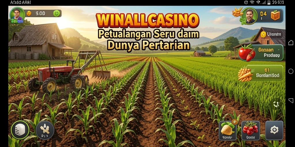 Screenshot dari gameplay pertanian yang mengasyikkan di WINALLCASINO.