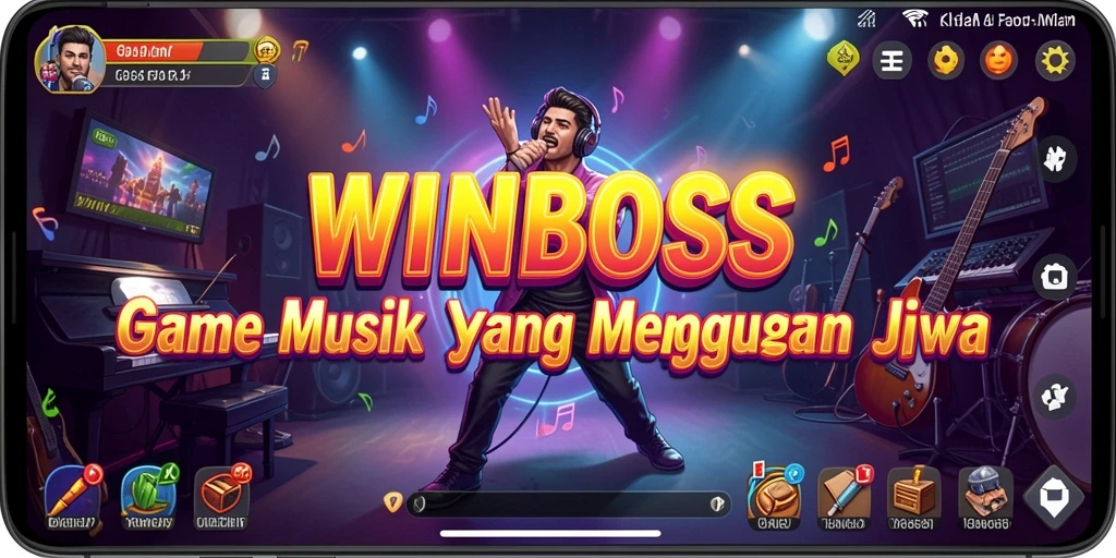 Tampilan gameplay <strong>WINBOSS</strong> saat mengasyikkan permainan musik.